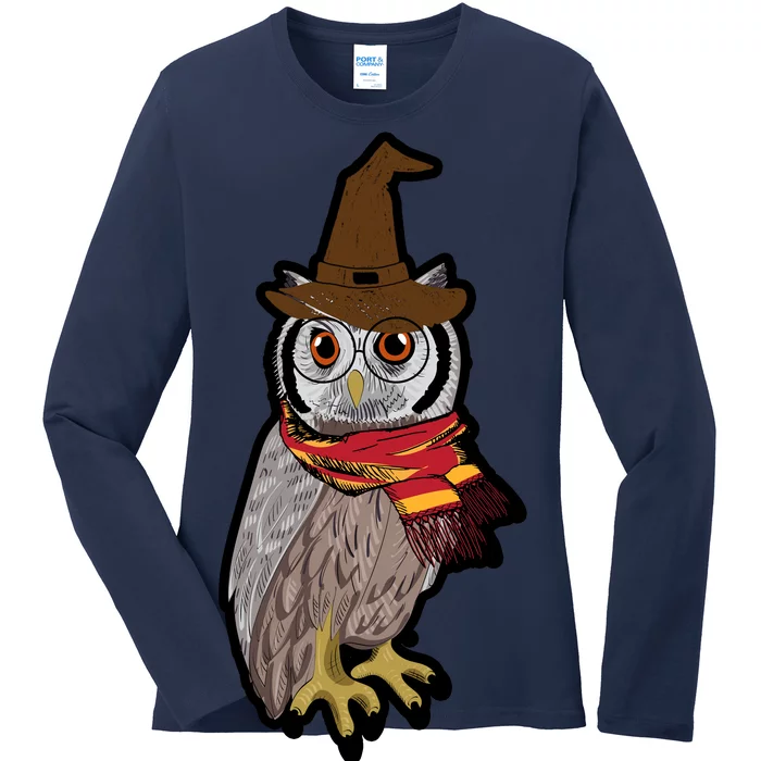 Funny Cute Owl Halloween Ladies Long Sleeve Shirt