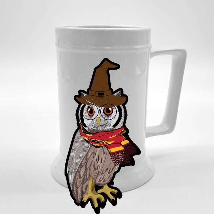 Funny Cute Owl Halloween Front & Back Beer Stein