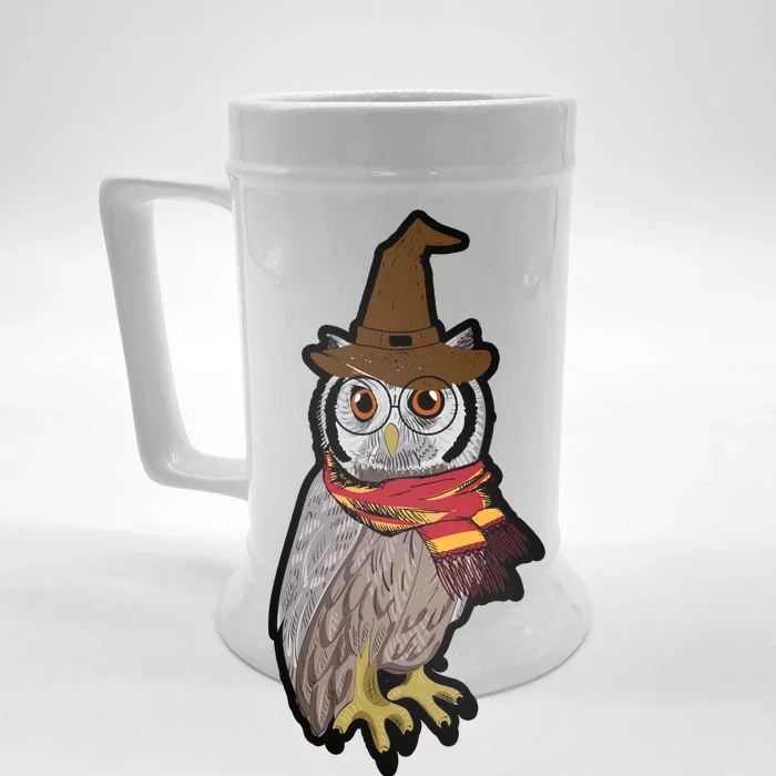 Funny Cute Owl Halloween Front & Back Beer Stein