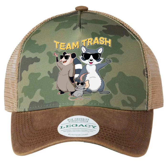 Funny Cute Team Trash Animals Legacy Tie Dye Trucker Hat