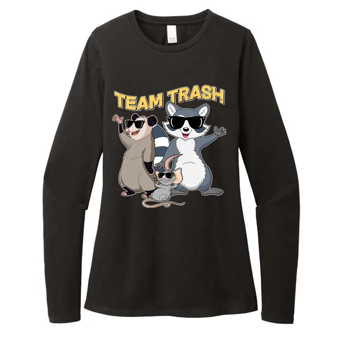 Funny Cute Team Trash Animals Womens CVC Long Sleeve Shirt