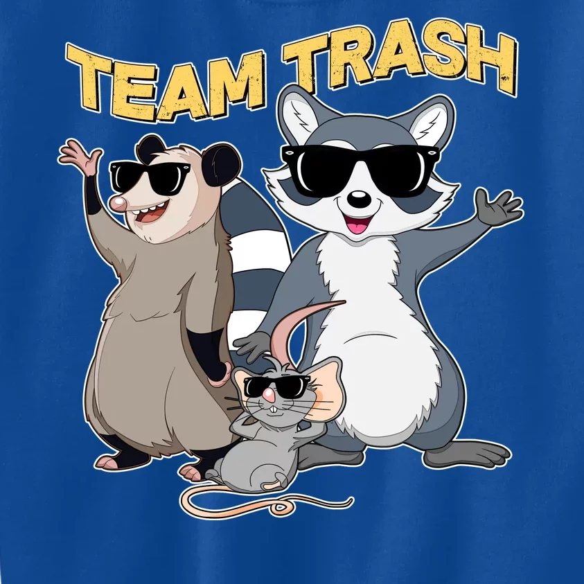 Funny Cute Team Trash Animals Kids Sweatshirt