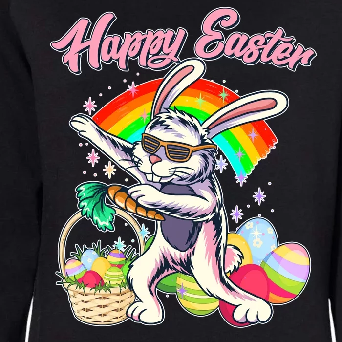 Funny Dabbing Rainbow Easter Bunny Womens California Wash Sweatshirt