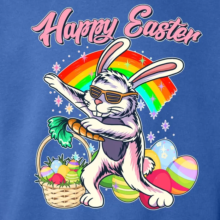 Funny Dabbing Rainbow Easter Bunny Toddler Hoodie