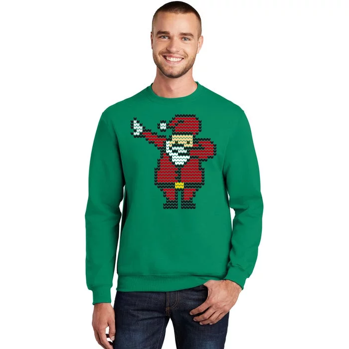 Funny Dabbing Santa Pixel Sweatshirt