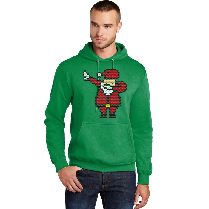 Funny Dabbing Santa Pixel Tall Hoodie