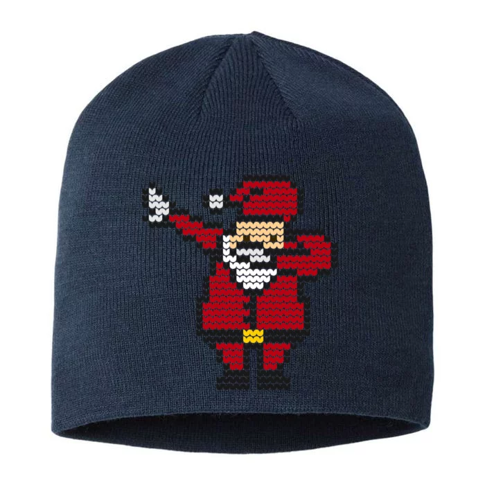 Funny Dabbing Santa Pixel 8 1/2in Sustainable Knit Beanie