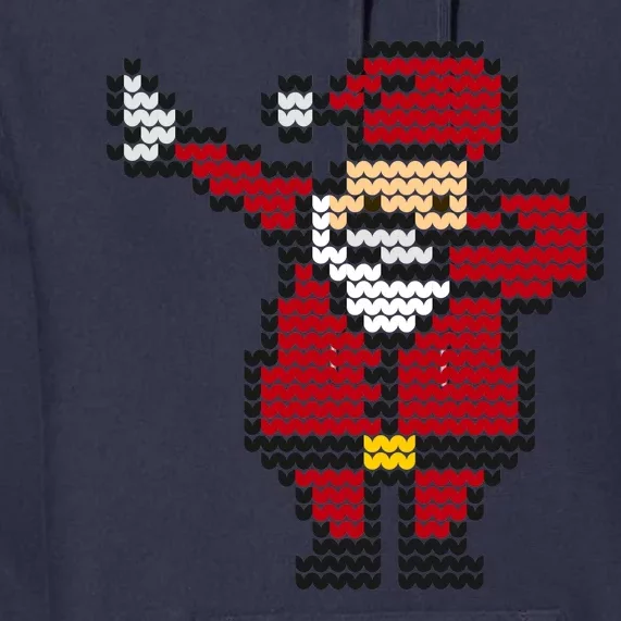 Funny Dabbing Santa Pixel Premium Hoodie