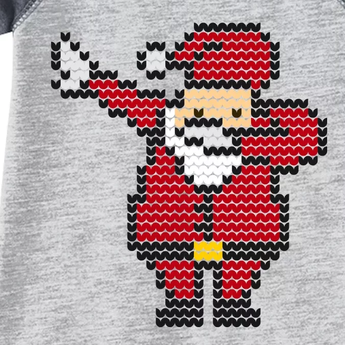 Funny Dabbing Santa Pixel Infant Baby Jersey Bodysuit