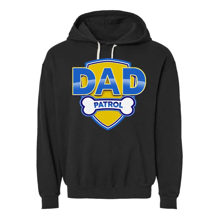 Funny Dad Patrol Dog Dad Garment-Dyed Fleece Hoodie