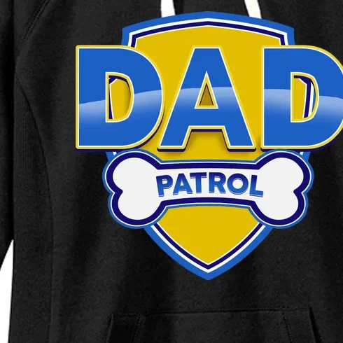 Funny Dad Patrol Dog Dad Women's Fleece Hoodie