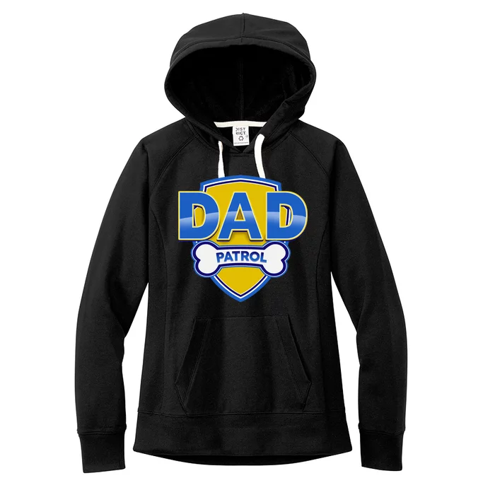 Funny Dad Patrol Dog Dad Women's Fleece Hoodie