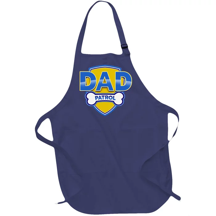 Funny Dad Patrol Dog Dad Full-Length Apron With Pocket