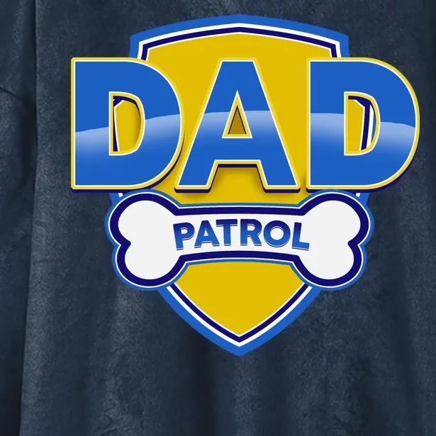 Funny Dad Patrol Dog Dad Hooded Wearable Blanket