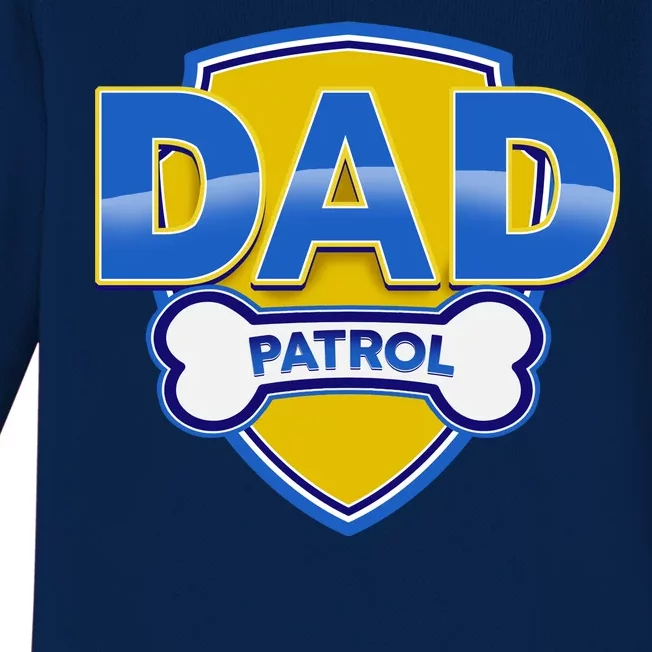 Funny Dad Patrol Dog Dad Baby Long Sleeve Bodysuit