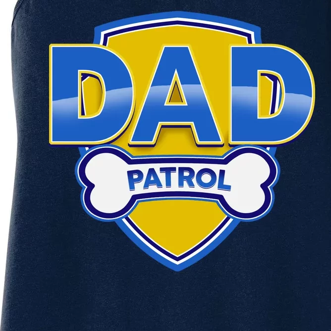 Funny Dad Patrol Dog Dad Women's Racerback Tank