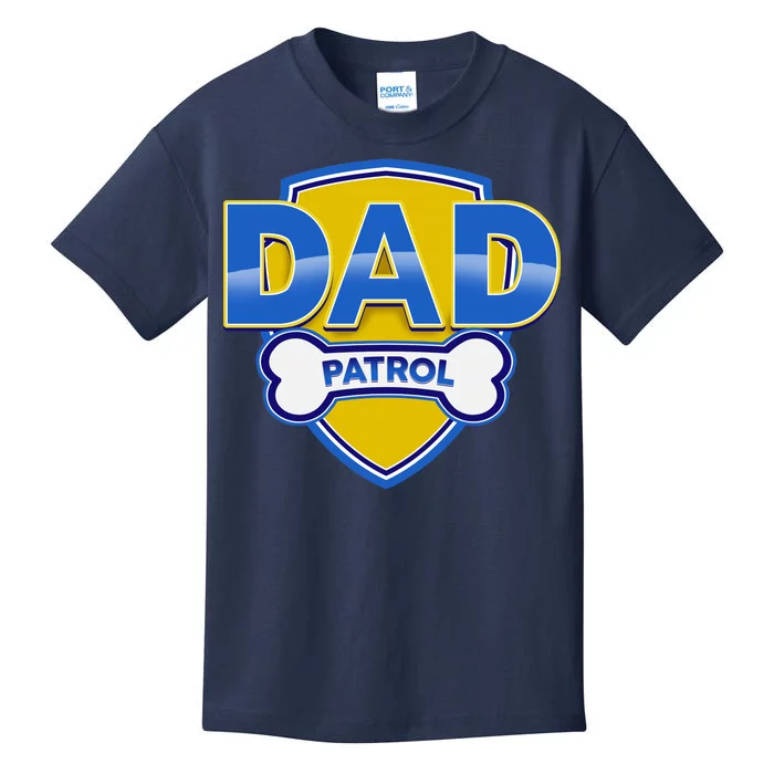 Funny Dad Patrol Dog Dad Kids T-Shirt