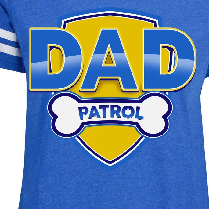 Funny Dad Patrol Dog Dad Enza Ladies Jersey Football T-Shirt