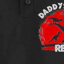 Funny Daddysaurus Rex Father's Day Dry Zone Grid Performance Polo