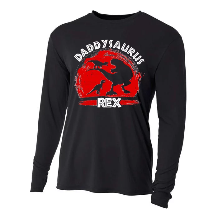 Funny Daddysaurus Rex Father's Day Cooling Performance Long Sleeve Crew