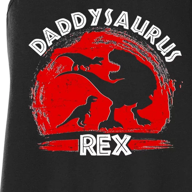 Funny Daddysaurus Rex Father's Day Women's Racerback Tank