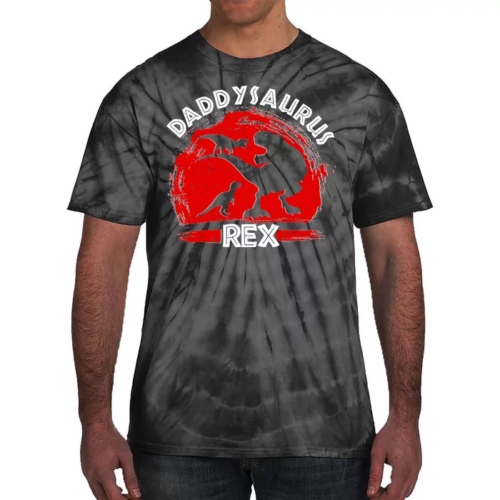 Funny Daddysaurus Rex Father's Day Tie-Dye T-Shirt