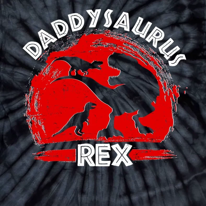 Funny Daddysaurus Rex Father's Day Tie-Dye T-Shirt