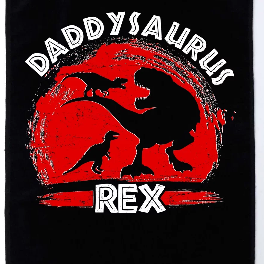 Funny Daddysaurus Rex Father's Day Platinum Collection Golf Towel