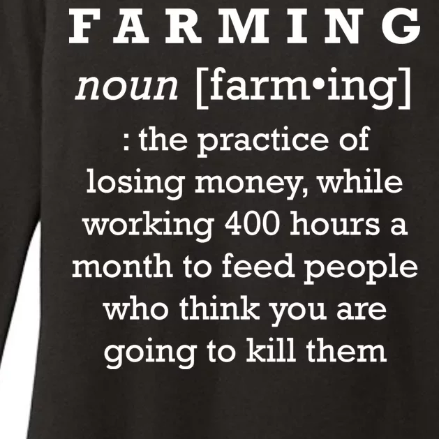 Funny Definition of Farming Womens CVC Long Sleeve Shirt