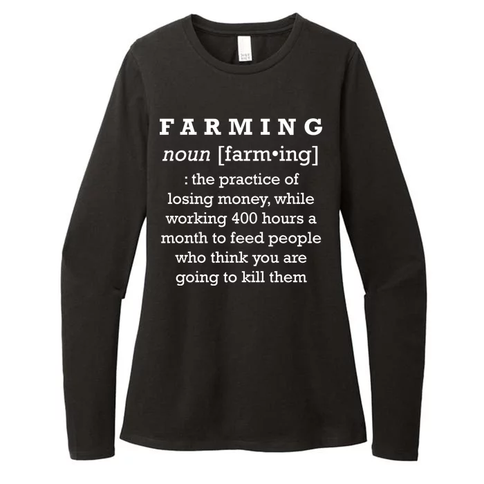 Funny Definition of Farming Womens CVC Long Sleeve Shirt