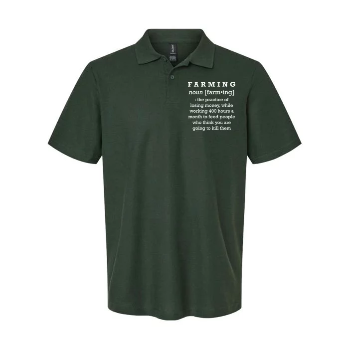 Funny Definition of Farming Softstyle Adult Sport Polo