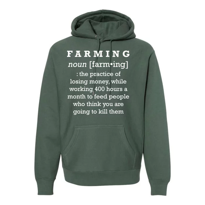 Funny Definition of Farming Premium Hoodie