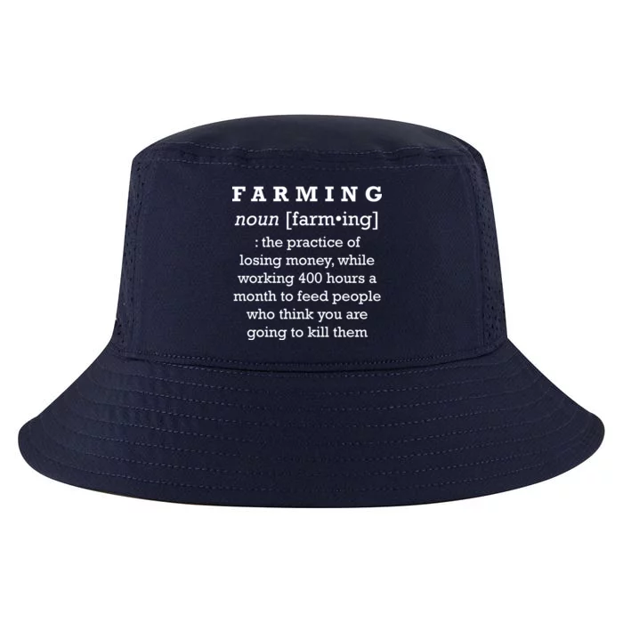 Funny Definition of Farming Cool Comfort Performance Bucket Hat