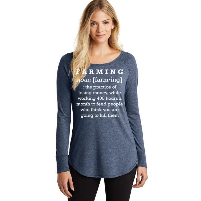 Funny Definition of Farming Women's Perfect Tri Tunic Long Sleeve Shirt