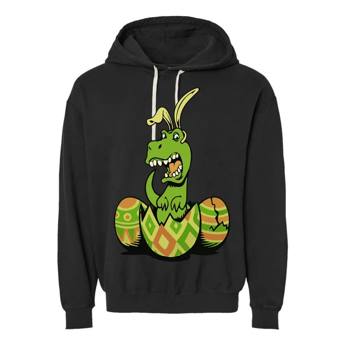 Funny Dino Easter Egg Garment-Dyed Fleece Hoodie