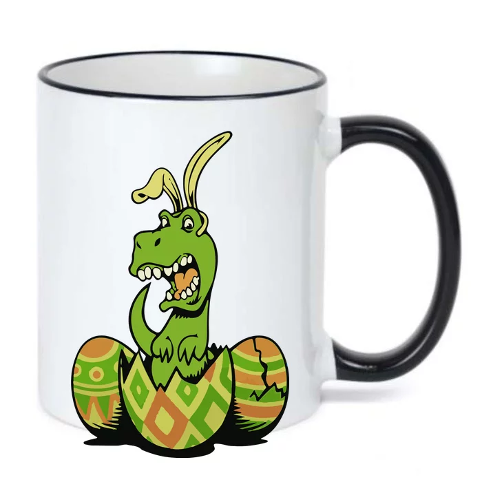 Funny Dino Easter Egg Black Color Changing Mug