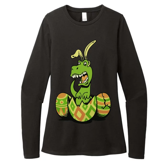 Funny Dino Easter Egg Womens CVC Long Sleeve Shirt