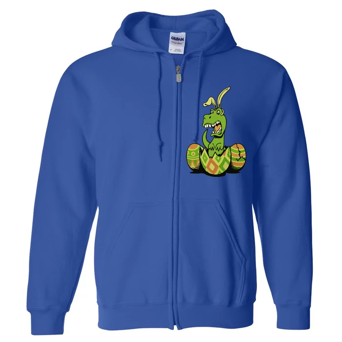 Funny Dino Easter Egg Full Zip Hoodie