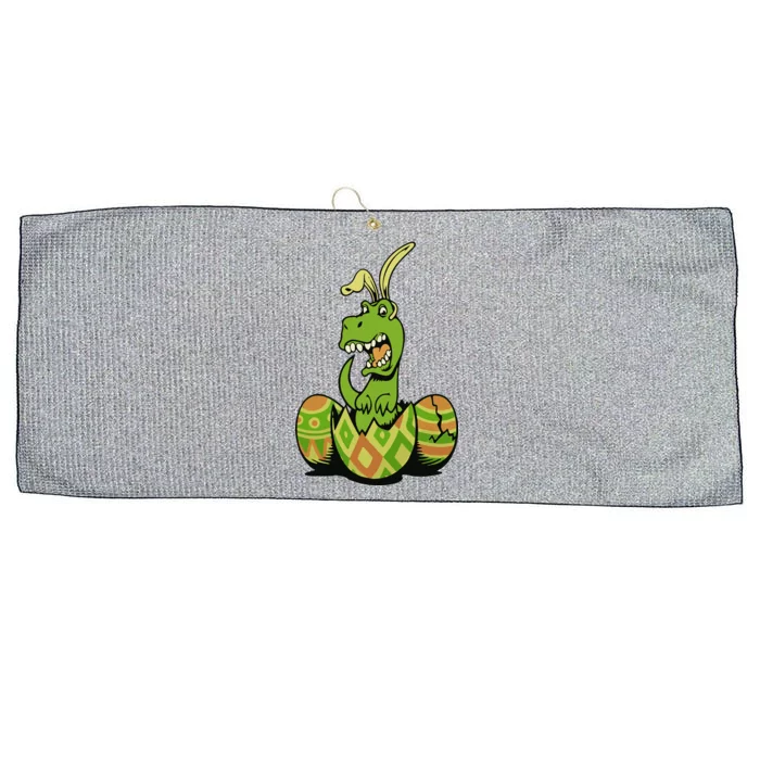 Funny Dino Easter Egg Large Microfiber Waffle Golf Towel