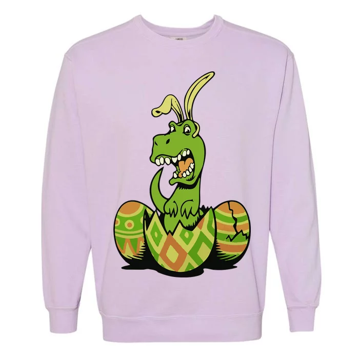 Funny Dino Easter Egg Garment-Dyed Sweatshirt