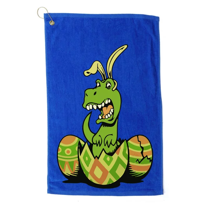 Funny Dino Easter Egg Platinum Collection Golf Towel