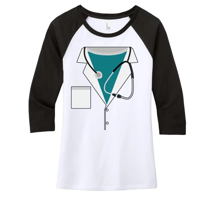 Funny Doctor Costume Women's Tri-Blend 3/4-Sleeve Raglan Shirt