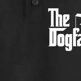 Funny Dog Father The DogFather Dry Zone Grid Performance Polo