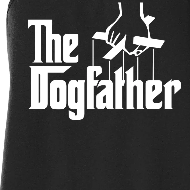 Funny Dog Father The DogFather Women's Racerback Tank