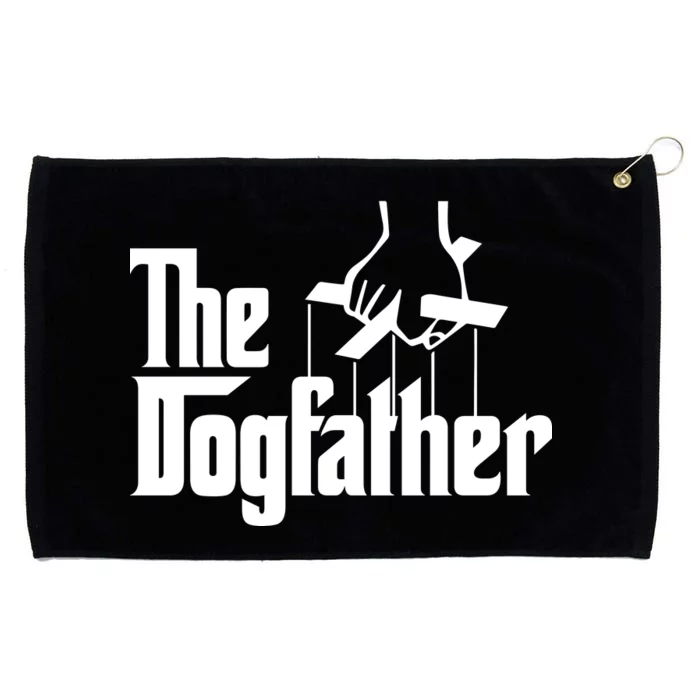 Funny Dog Father The DogFather Grommeted Golf Towel