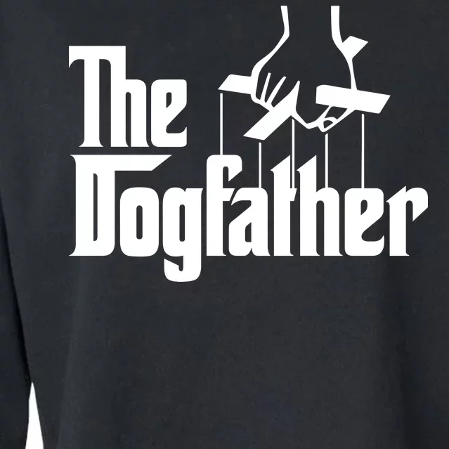 Funny Dog Father The DogFather Cropped Pullover Crew