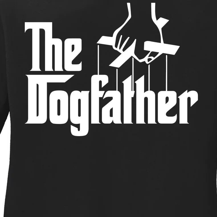 Funny Dog Father The DogFather Ladies Long Sleeve Shirt