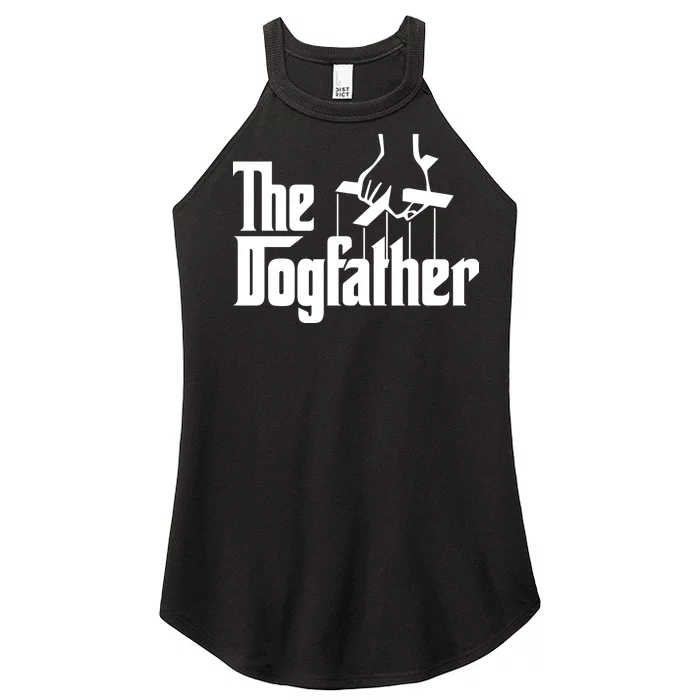 Funny Dog Father The DogFather Women’s Perfect Tri Rocker Tank