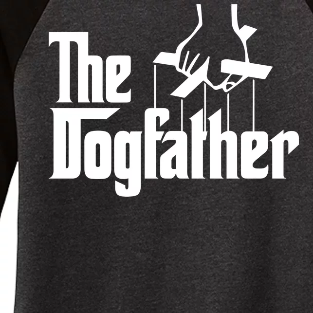 Funny Dog Father The DogFather Women's Tri-Blend 3/4-Sleeve Raglan Shirt