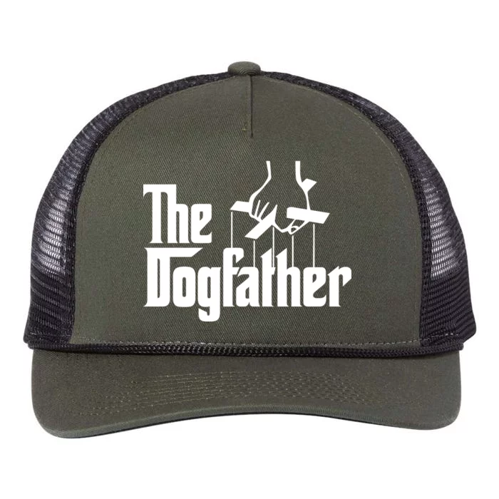 Funny Dog Father The DogFather Retro Rope Trucker Hat Cap